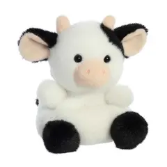 Aurora Mini Sweetie Cow Palm Pals Adorable Stuffed Animal White 5"