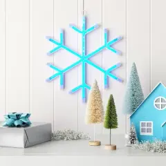 LED Battery Operated Christmas Neon Snowflake Hangable Sign Blue - Wondershop&trade;