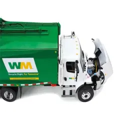 Freightliner M-2 with McNeilus Rear Loader Garbage Truck "Waste Management" with Garbage Bins 1/34 Diecast Model by First Gear