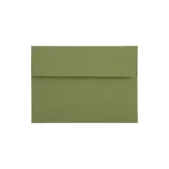 LUX 5 1/4"x7 1/4" 70lbs. A7 Invitation Env W/Peel & Press Avocado Green EX4880-27-50