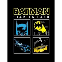 Batman Starter Pack Black T-shirt Toddler Boy to Youth Boy
