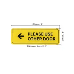 Unique Bargains Acrylic Self-Adhesive Business Please Use Other Door Left Arrow Sign