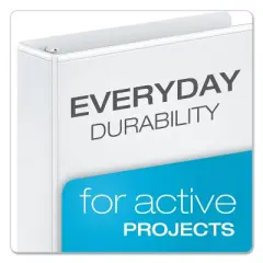Cardinal Performer ClearVue Slant-D Ring Binder 1 1/2" Cap 11 x 8 1/2 White 17400