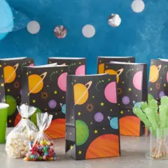 Blue Panda 36 Pack Outer Space Goodie Treat Bags, Galaxy Solar Planet Party Favor Gift Bags for Kids Birthday Decorations Party Supplies