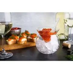 Kook Caviar Chiller Dish and Cocktail Glass, 5 Oz, Set of 2