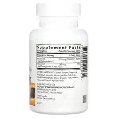 Michael's Health D3 with Vitamin K2, Apricot, 90 Vegetarian Chewable Tablets