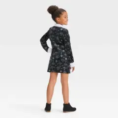 Girls' Netflix Wednesday Addams Dress - Black