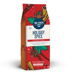 Two Rivers Coffee Flavored Ground Coffee, Holiday Spice,  10 oz. Bag, 6 pack