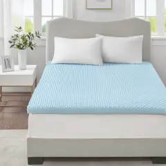INFURNIC Mattresses All Season Reversible Hypoallergenic Cooling Mattress Topper for Comfortable and Healthy Sleep, Blue, 75"*54"*3"