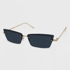 Women's Narrow Rimless Rectangle Cateye Sunglasses - Wild Fable&trade; Gold