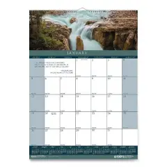 Earthscapes Recycled Monthly Wall Calendar, Color Landscape Photography, 12 x 16.5, White Sheets, 12-Month (Jan-Dec): 2026
