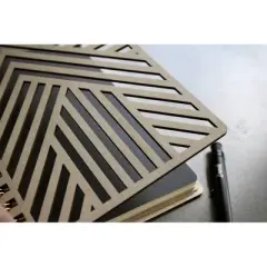 Denik Clyde Die Cut Wood Cover Journal