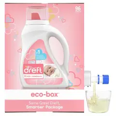 Dreft Stage 1: Newborn Liquid Laundry Baby Detergent Eco-Box HE Compatible - 105 fl oz