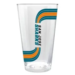 NHL San Jose Sharks Retro Wave Pint Glass - 16oz