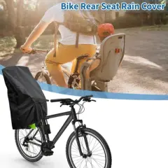 Unique Bargains Child Bike Seat Rain Cover Waterproof Canopy 210D Oxford Black