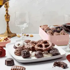 Bonnie and Pop- Chocolate Gift Basket- Assorted Individually Wrapped Chocolates- Pink