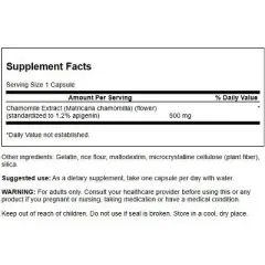 Swanson Chamomile Flower Extract - Standardized Apigenin 500 mg 60 Caps