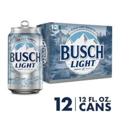Busch Light American Lager Beer - 12pk/12 fl oz Cans