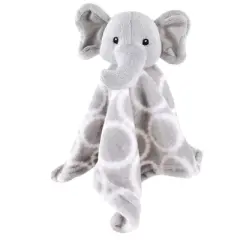 Hudson Baby Infant Plush Blanket with Security Blanket, Neutral Elephants, One Size