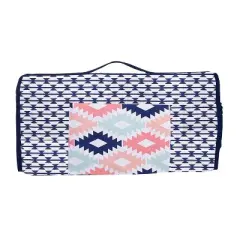 Bacati - Emma Coral Mint Navy Toddler Nap Mat