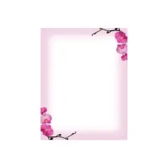 Great Papers! Pink Orchids Letterhead 8.5" x 11" 80 count (2013191)