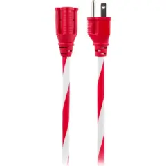Philips 25' 1-Outlet Grounded Extension Cord Outdoor Candy Cane