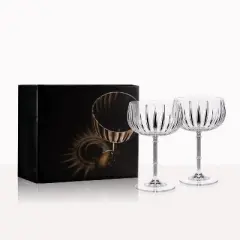 LEMONSODA Rims Orient-Coupe Cocktail Glasses - Set of 2 - 12oz