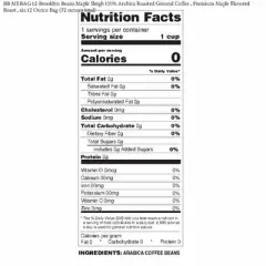 Brooklyn Beans Flavored Ground Coffee, Maple Sleigh, six-12 Ounce Bag (72 ounces total)