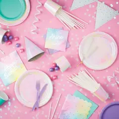 24ct Iridescent Disposable Party Cups