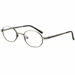Flex Plus by Vivid FP-67 Designer Blue Light FIlter Reading Glasses in Pewter Silver 42mm +2.50 | Ladies | Oval Shape | X-Small Fit