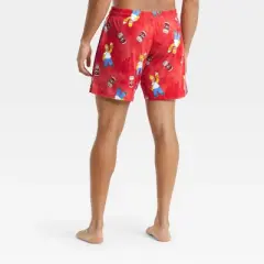Men's The Simpsons Tie-Dye Pajama Shorts - Red