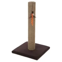SmartyKat Simply Scratch Cat Scratching Post with Feather & Ribbon Toy