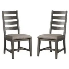 Set of 2 Foundry Ladderback Side Chair Brushed Pewter - Intercon