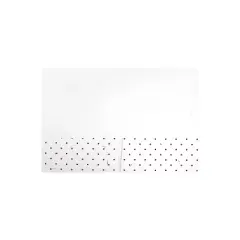 JAM Paper Handmade Recycled Folders White with Burgundy Dots 9935980D