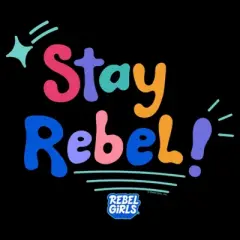 Junior's Rebel Girls Colorful Stay Rebel Logo T-Shirt