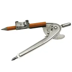 Charles Leonard Ball Bearing Compass with Golf Pencil, Safety Point, 12 Per Pack, 2 Packs