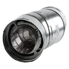 DuraVent DuraPlus 6DP-E30K 6-Inch 30-Degree Dual Layer Stainless Steel/Galvalume 360-Degree Swiveling Elbow Kit for Wood Stove Exhaust Vents, Silver