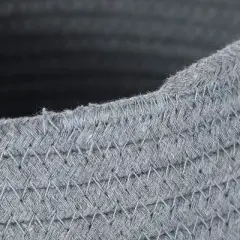 Midlee Rope Bowl Toy Basket- Grey