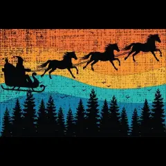 Men's Design By Humans Retro Christmas Horse Riding Santa Vintage 70s 80s Xmas By pahari Tank Top