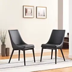 Set of 2 Viscount Dining Side Chair Vinyl - Modway
