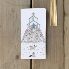 2ct Bunnies Wedding Picture Long Greeting Card Pack by Ramus & Co