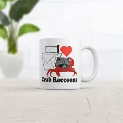 Crazy Dog I Heart Crab Raccoons Mug Funny Sarcastic Novelty Coffee Cup-11oz