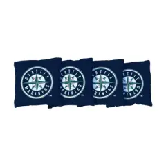MLB Seattle Mariners Corn-Filled Cornhole Bags Navy Blue - 4pk
