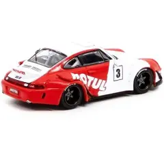RWB 993 #3 "Motul" Red and White with METAL OIL CAN "RAUH-Welt BEGRIFF" 1/64 Diecast Model Car by Tarmac Works