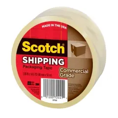 Scotch 3750 Commercial Grade Shipping Tape, 1.88 Inches x 54.6 Yards, Clear