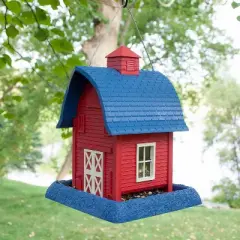 North States Americana Barn Hopper Bird Feeder 13" Red