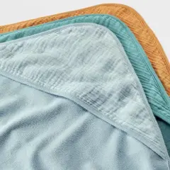 Baby 3pk Muslin Hooded Towel - Cloud Island&trade;