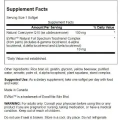 Swanson Coq10 with Tocotrienols 100 mg 60 Softgels