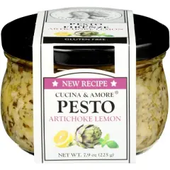 Cucina & Amore Pesto Sauce, Artichoke Lemon - Case of 6 - 7.9 Ounce
