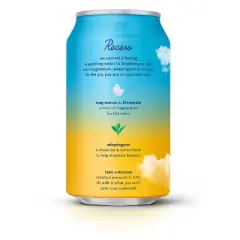Recess Mood Tropical Bliss Sparkling Water with Magnesium L-Threonate - 12 fl oz Can